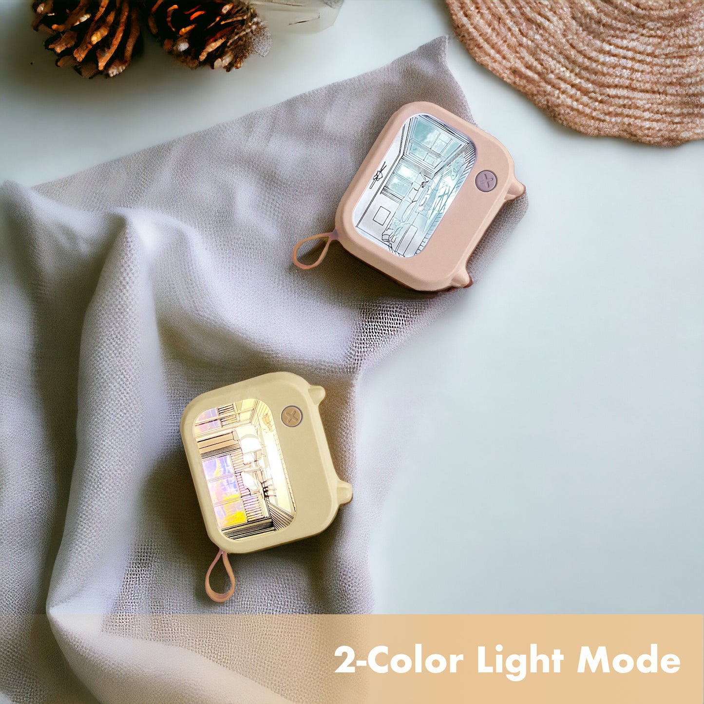 Mini Painting Night Light- Portable & Rechargeable with 2-Color Mode - Leafre